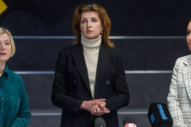 Депутатки от 'Европейской Солидарности' Ирина Геращенко, Марина Порошенко и Виктория Пташник