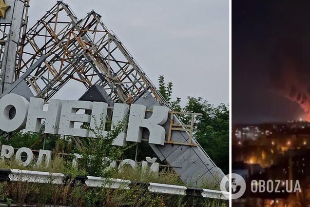 В оккупированном Донецке ночью прогремели взрывы, захватчики жалуются на прилеты. Фото и видео