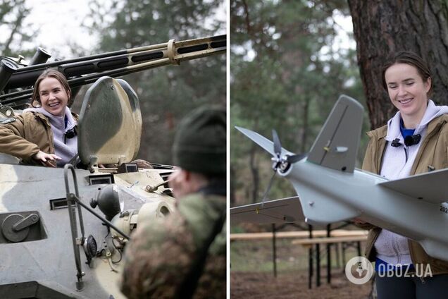 Свитолина в БТР: теннисистка показала фото с военной техникой в расположении воинов Нацгвардии