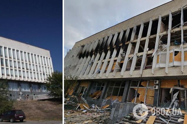 Оккупанты утром попали по областной библиотеке в Херсоне, есть разрушения. Фото