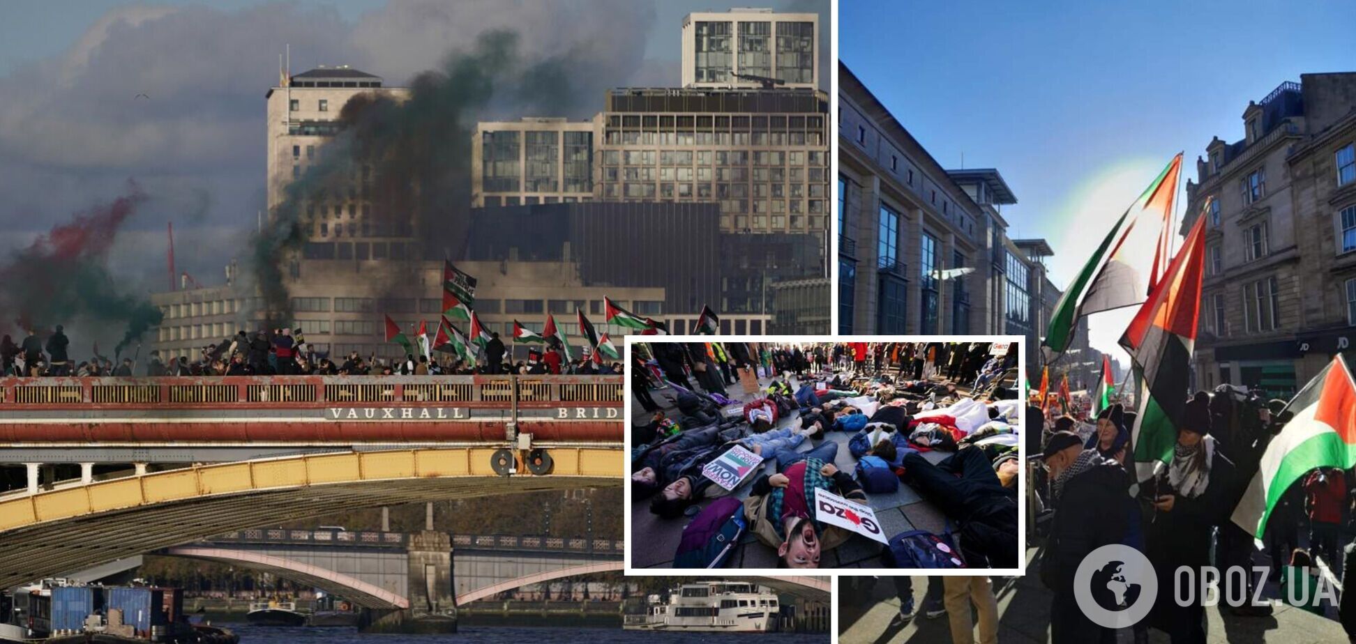 В Лондоне более 300 тысяч человек вышли на митинг за Палестину: есть задержанные, Сунак выступил с резким заявлением. Фото