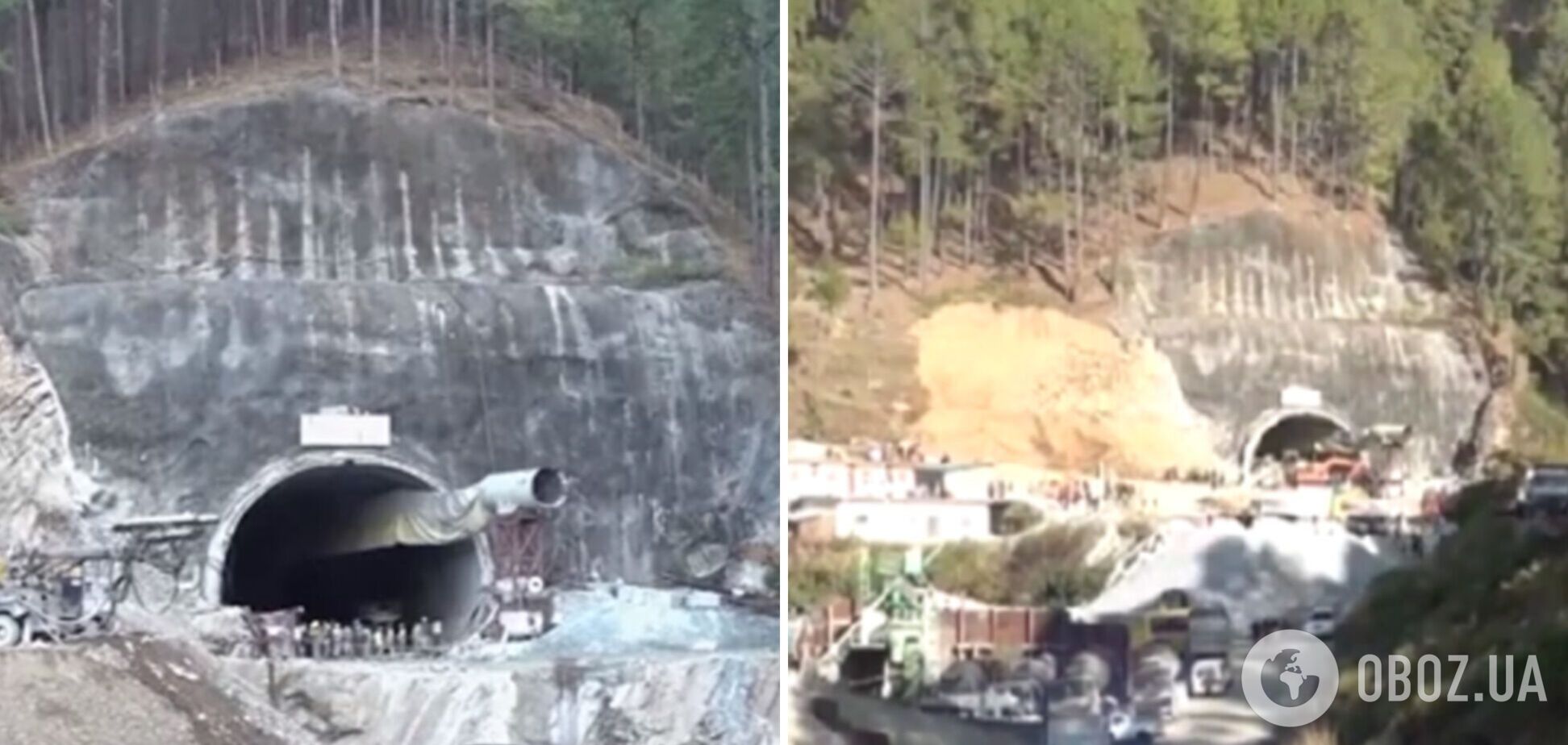 В Индии обрушился горный тоннель: под завалами застряли 40 рабочих. Видео