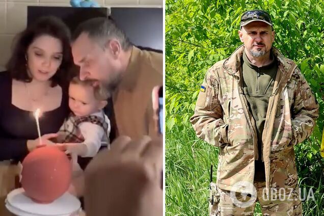 Олег Сенцов, получивший ранение на фронте, приехал на первый день рождения сына. Трогательное видео