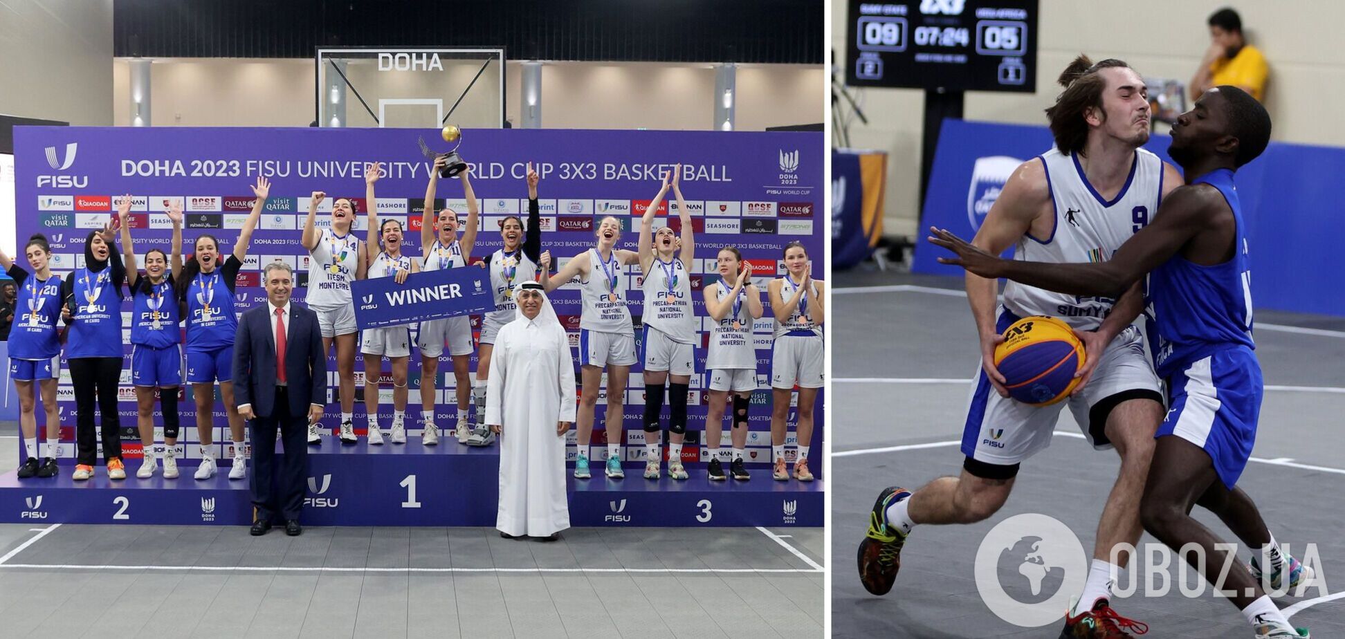 Украинские баскетболисты завоевали две медали на чемпионате мира по баскетболу 3v3 среди студенческих команд