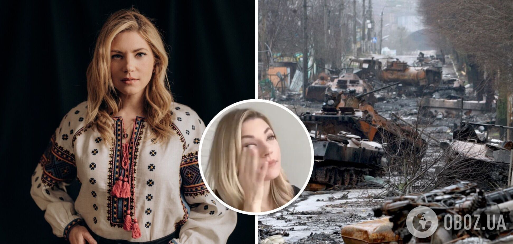 'Мене надихає ваша мужність': зірка 'Вікінгів' Кетрін Винник поспілкувалася з українцями, які втратили дім через війну