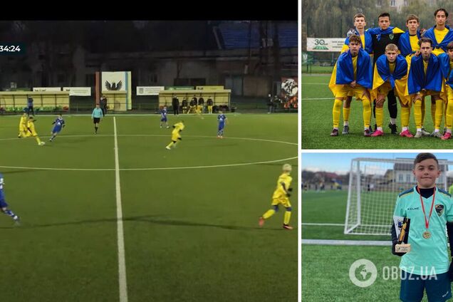 Юний український футболіст першим дотиком забив фантастичний гол із центру поля. Відео