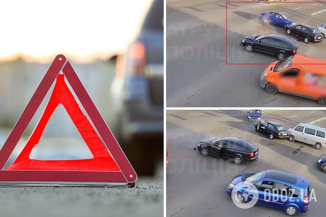 Момент ДТП зафіксувала камера відеоспостереження