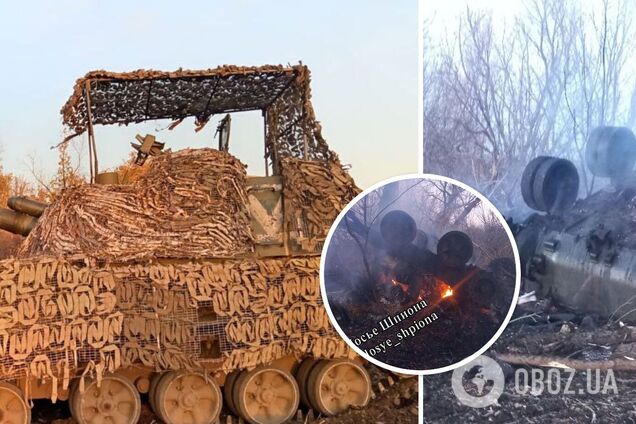 'Мангал' не спас: украинский FPV-дрон сжег до основания САУ 'Акация' армии РФ. Фото