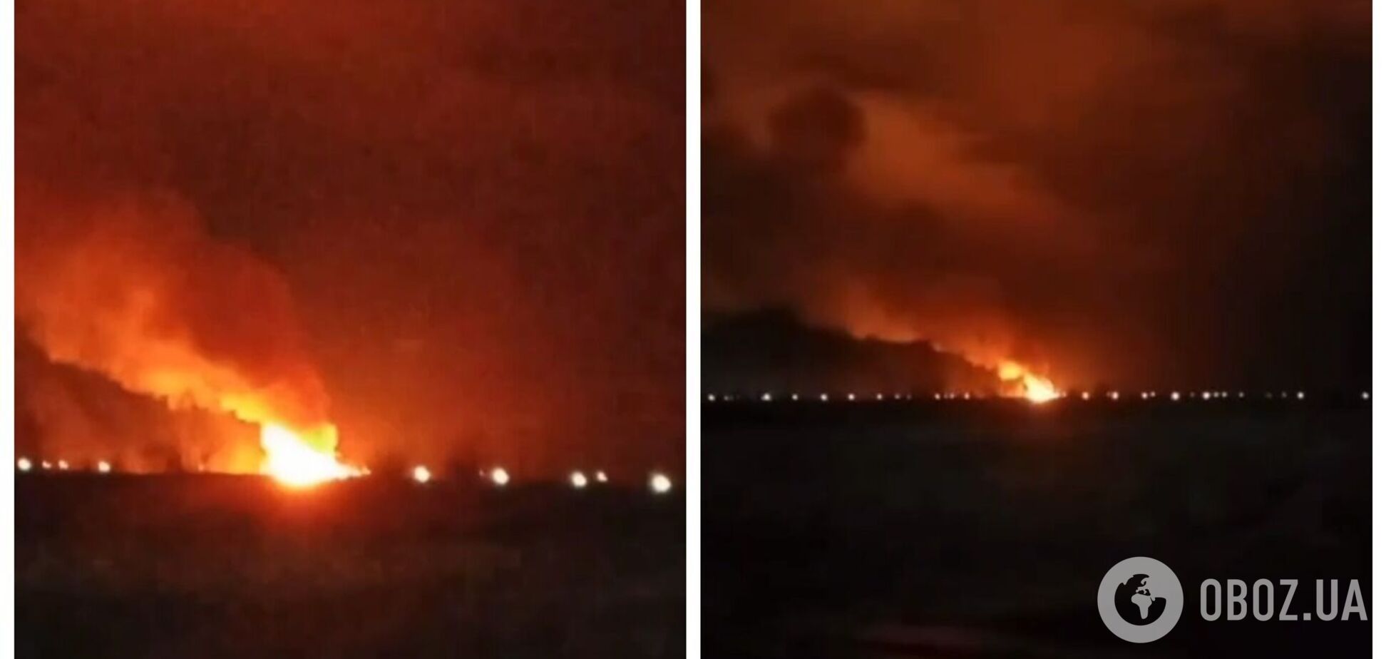 В Волгоградской области произошел мощный пожар на территории воинской части: были слышны звуки взрывов. Видео