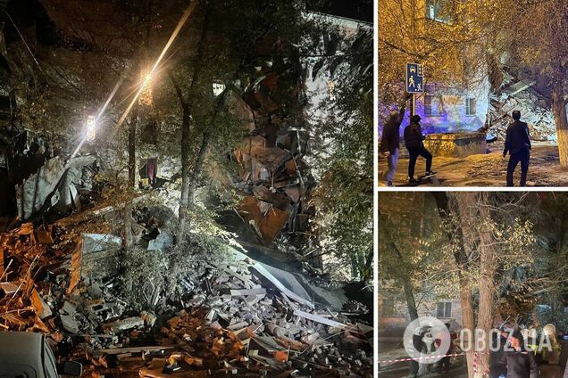 У російській Астрахані багатоповерхівка впала через стічні води. Фото і відео