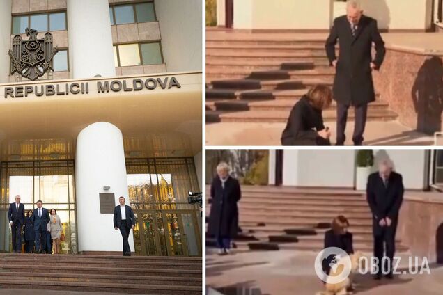 Собака президентки Молдови вкусив лідера Австрії. Відео