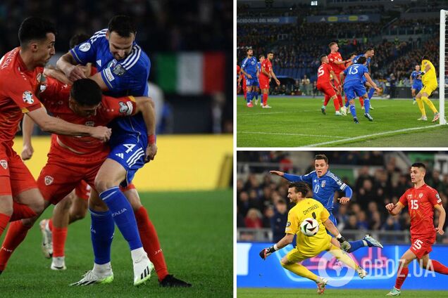 Подарунок Україні був близьким: Італія ледь не втратила перемогу з 3:0 у матчі з Північною Македонією. Відео
