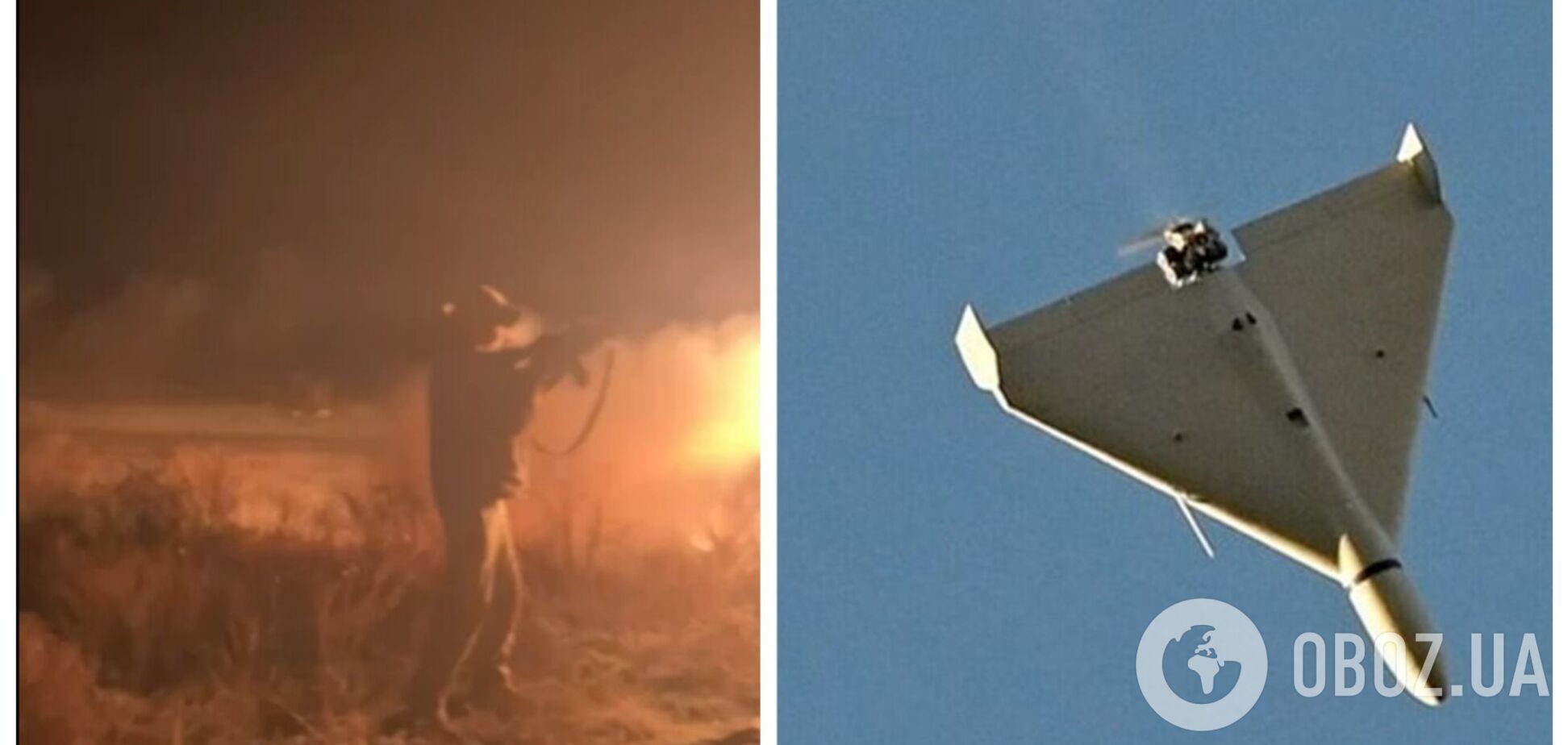 Олещук показал кадры сбития вражеского 'Шахеда' на южном направлении: работали с ПЗРК. Видео