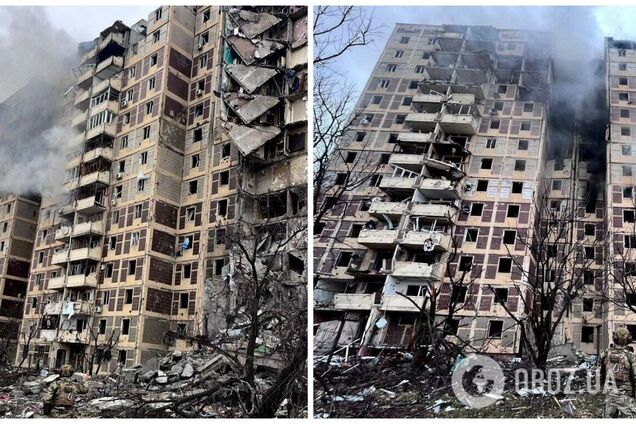 На Донетчине вражеская ракета С-300 попала в многоэтажку в Новогродовке: есть раненый