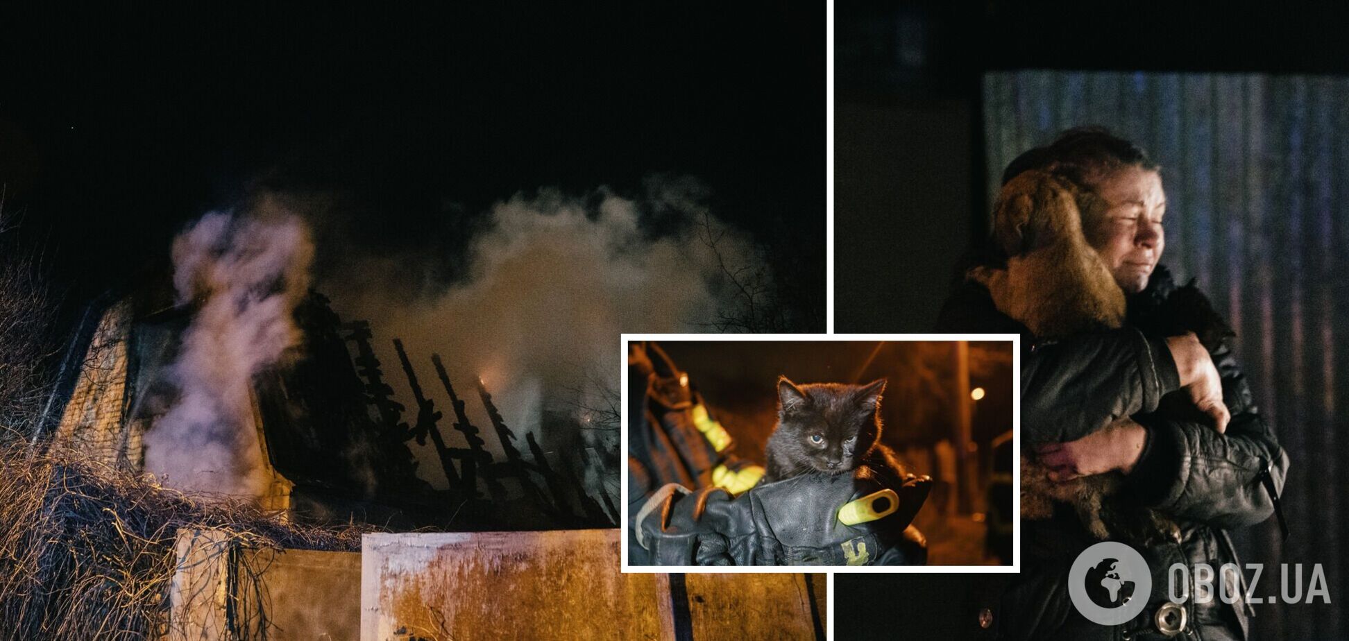 Під час пожежі бійці ДСНС врятували цуценя та кошеня