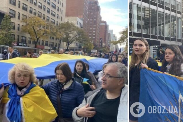 У Нью-Йорку пройшли заходи з вшанування пам'яті жертв Голодомору: зібрались сотні людей. Фото