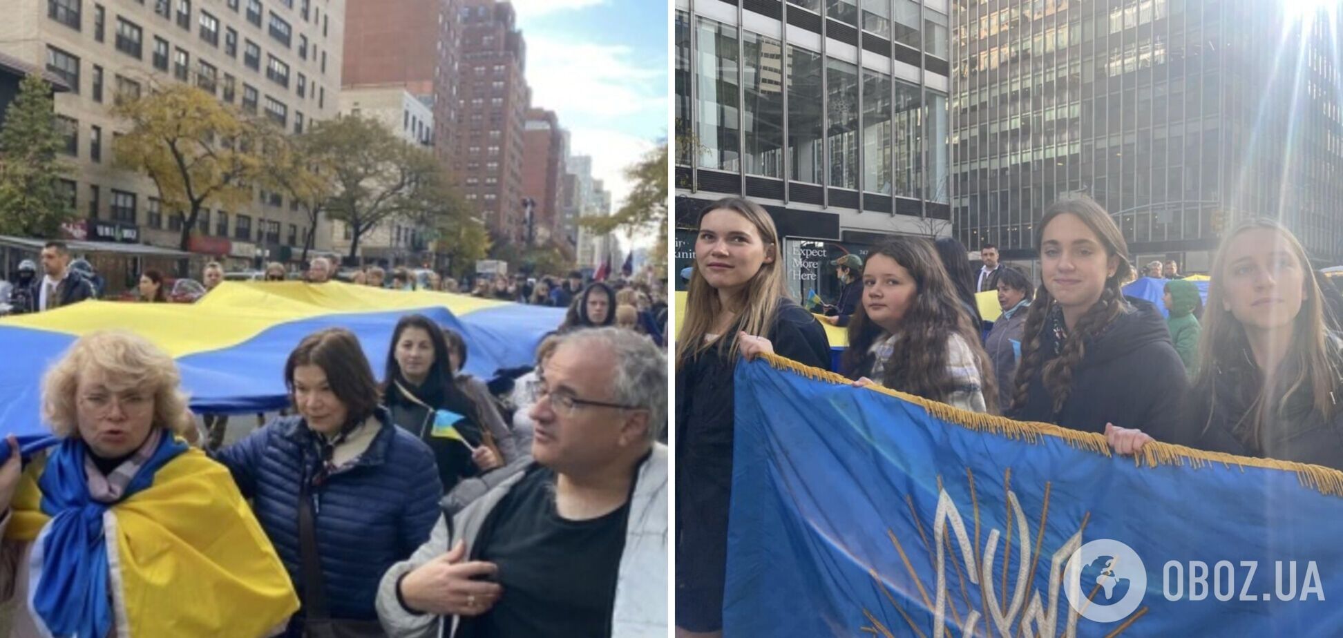 В Нью-Йорке прошли мероприятия по увековечению памяти жертв Голодомора: собрались сотни людей. Фото