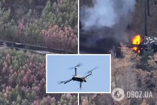 Гаряча зустріч українського дрона-камікадзе з окупантами потрапила на відео