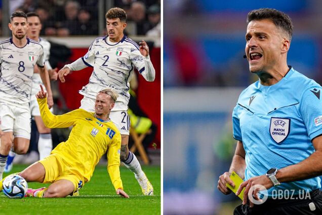 Пенальти или нет? Видео самого скандального момента матча Украина – Италия с падением Мудрика