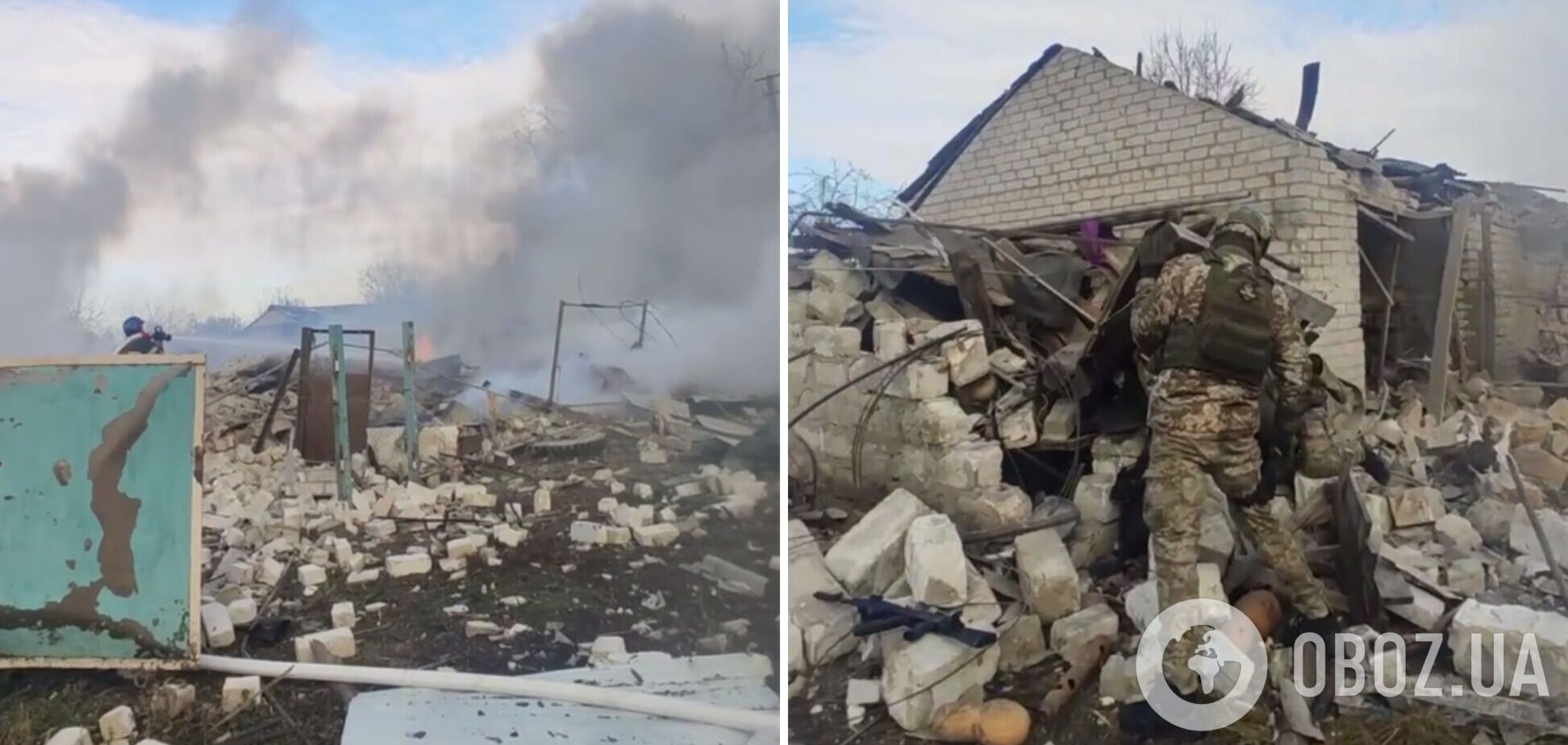 От здания остались развалины: на месте вражеского удара патрульные спасли козочку. Видео