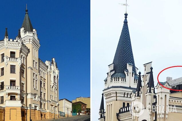 У Замку Річарда в Києві зводять незаконну надбудову: у Кличка відреагували. Фото