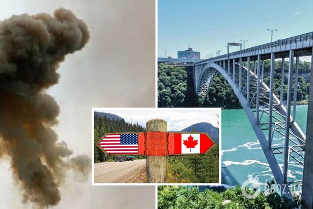 На границе между Канадой и США раздался взрыв, есть погибшие: мост через Ниагарский водопад закрывали. Фото и видео