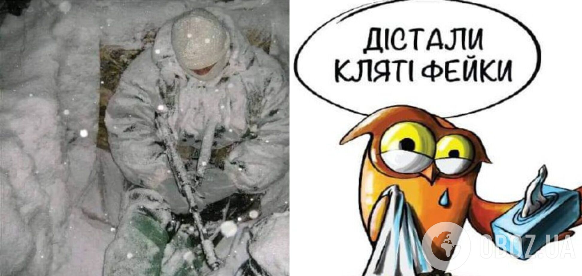 В сети снова разлетелось фейковое фото 'воина ВСУ' в заснеженном окопе: что с ним не так