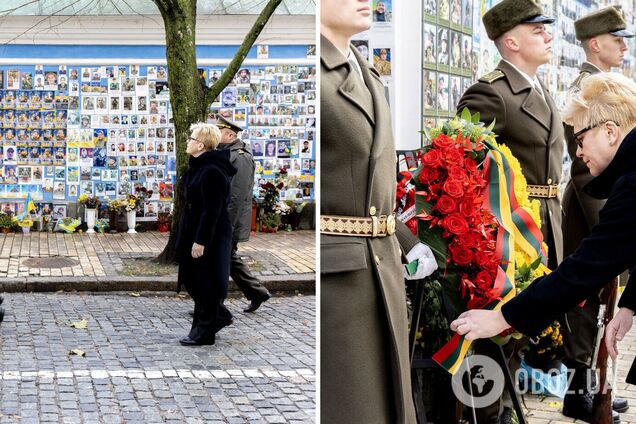 Прем’єрка Литви приїхала до Києва і вшанувала загиблих Героїв. Фото