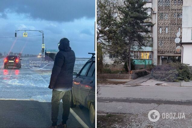 Море вышло из берегов: в оккупированном Крыму бушует самый большой за 100 лет шторм, волны смыли российские окопы. Фото и видео