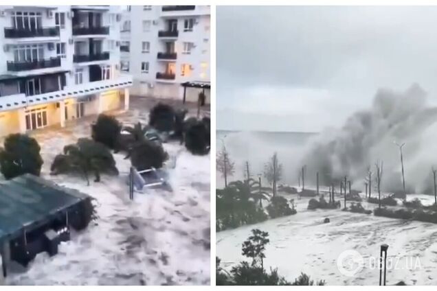 В России из-за мегашторма затопило улицы, обрушился дом. Фото и видео стихии