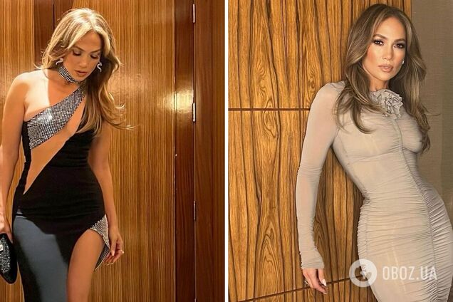 Иллюзия обнаженности. Дженнифер Лопес в роскошном облегающем платье засветила идеальный нюд
