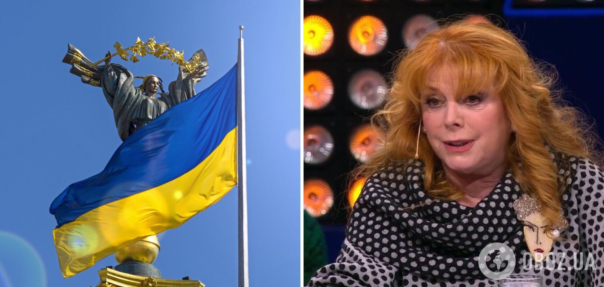 Клара Новікова виступила в Москві на тлі прапора України і заговорила українською мовою