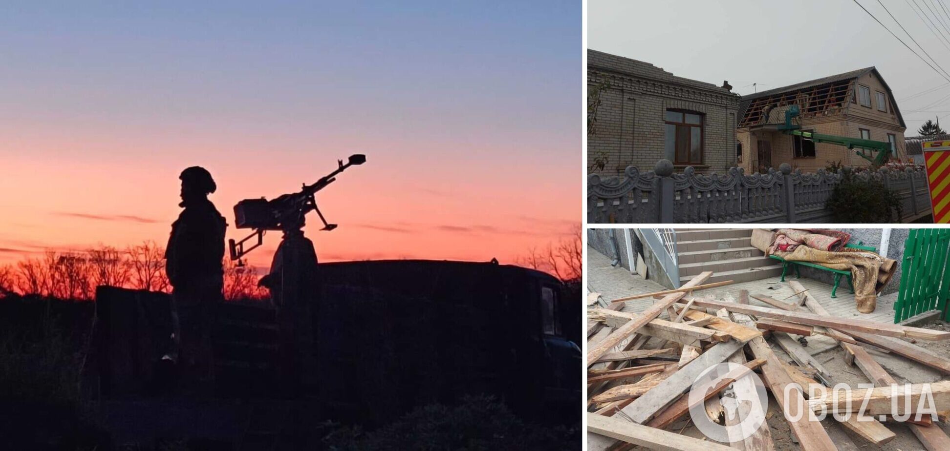 На Хмельниччині сили ППО збили 'Шахед': уламки дрона впали на дах будинку. Фото