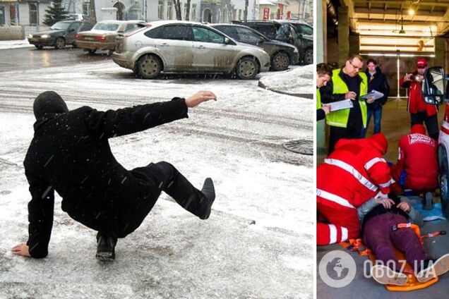 Ударился головой: в Черкасской области после падения на скользком тротуаре умер мужчина