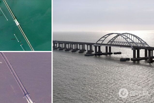 Мощный шторм разрушил защитные сооружения оккупантов возле Крымского моста. Фото