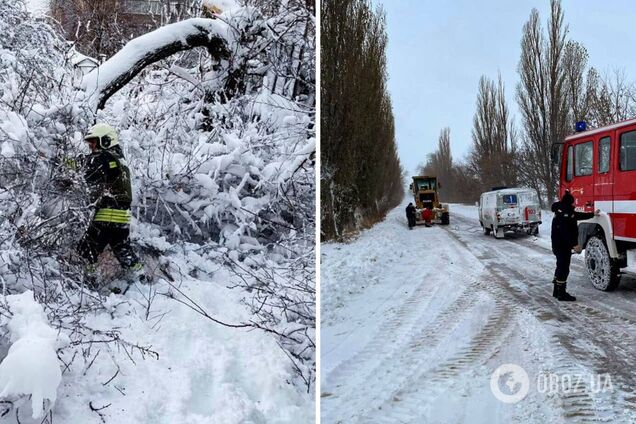 В Украине без света до сих пор остаются сотни населенных пунктов: в ГСЧС показали, как устраняют последствия непогоды. Фото