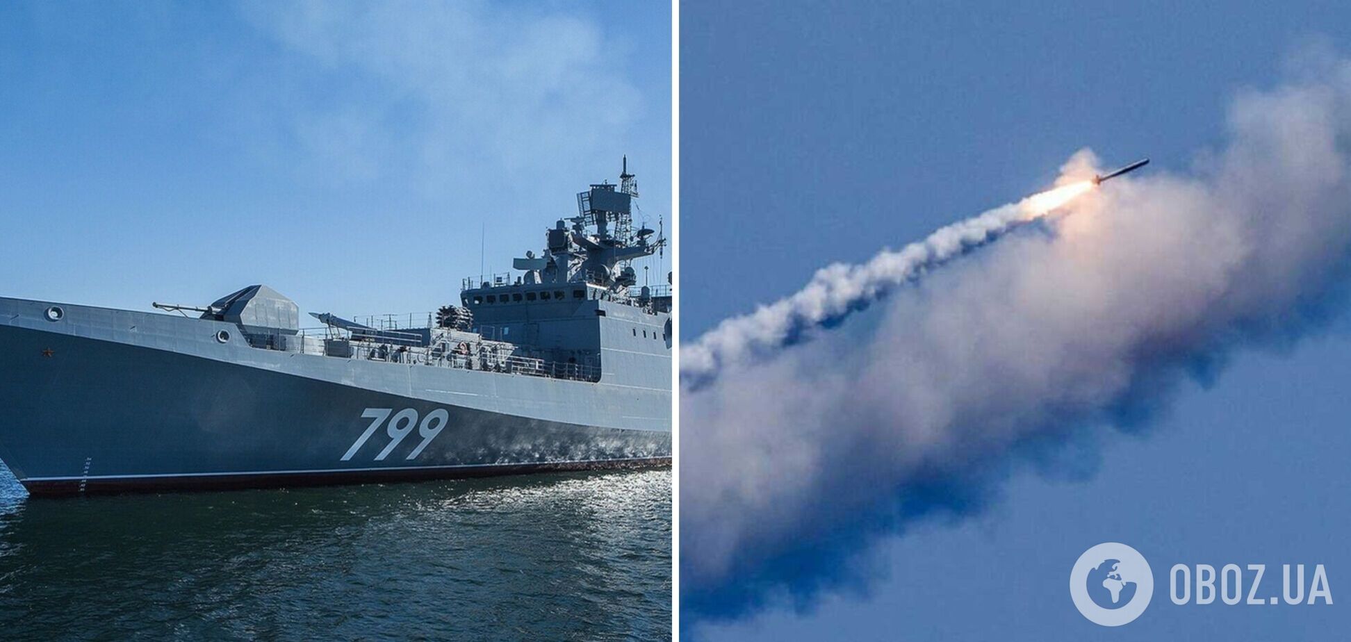 Попри сильний шторм, Росія вивела на бойове чергування у Чорне море фрегат 'Адмірал Макаров': потенційний залп – 8 ракет 'Калібр'