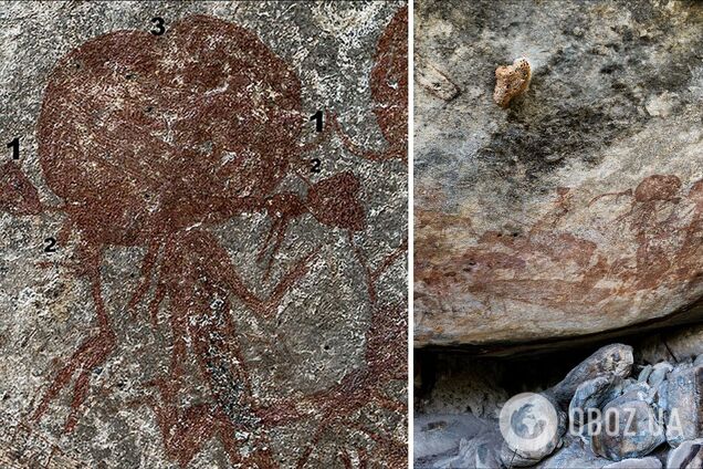 На древних наскальных рисунках обнаружили жутких существ с большими головами. Фото