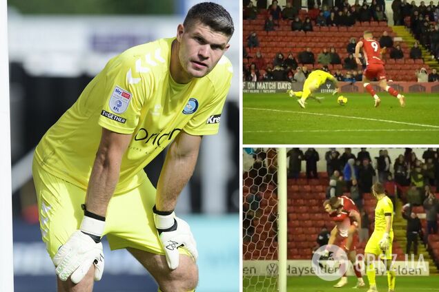 Голкипер в Англии допустил 'фейл года', решив попонтоваться на последних секундах. Видео