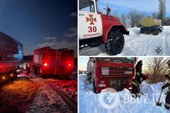 Последствия снегопадов в Украине