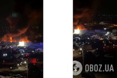 В Ростове-на-Дону горит рынок: площадь возгорания превышает 3000 квадратных метров. Видео