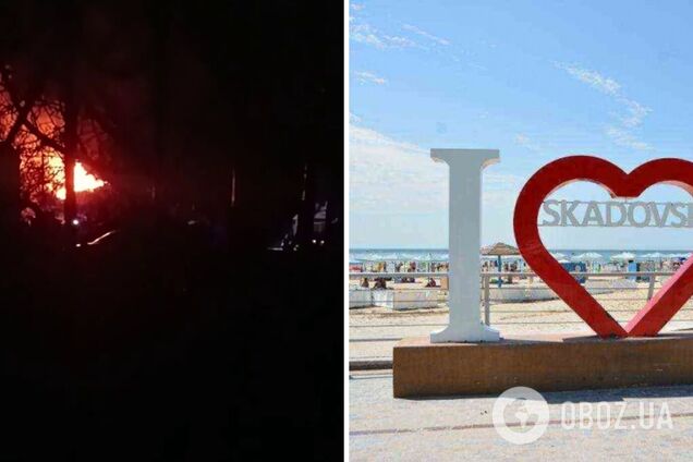 В оккупированном Скадовске раздались взрывы: часть города осталась без электричества. Видео