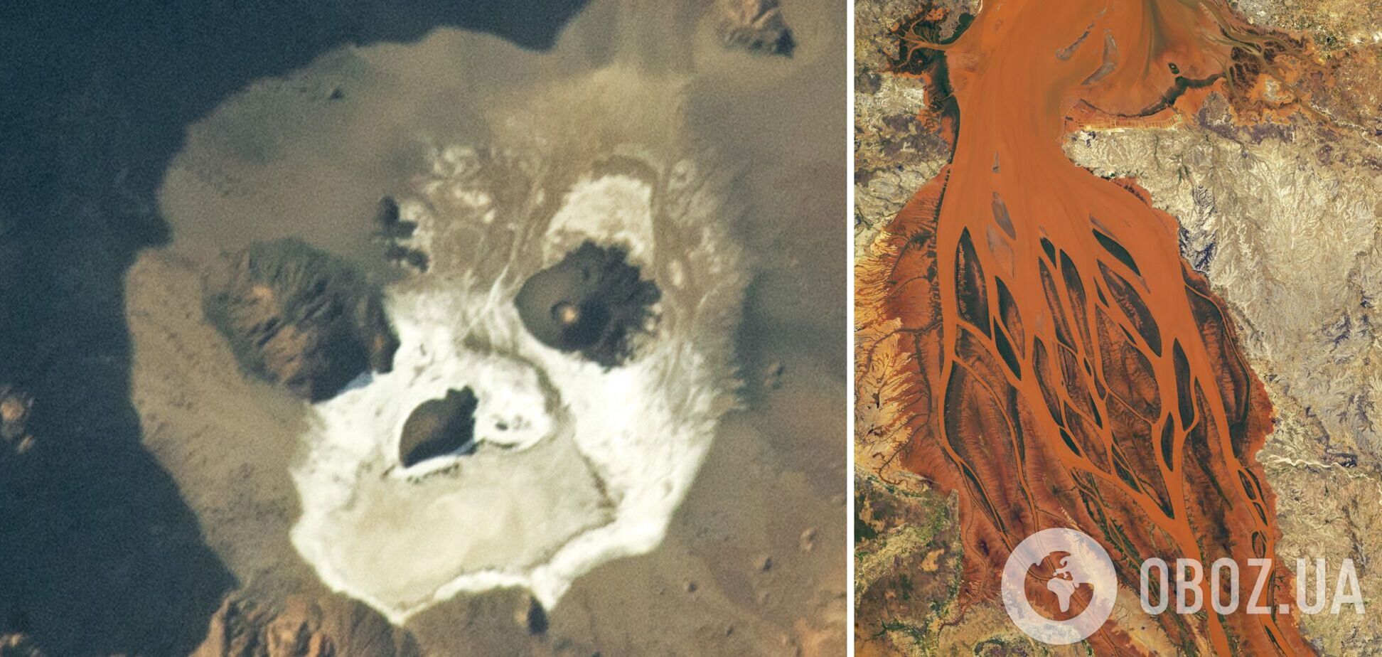Астронавти сфотографували з МКС гігантський 'череп' та 'кров' Землі: NASA показало фото