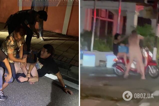 На популярном курорте Таиланда задержали голого российского туриста, который матерился и нападал на людей. Фото, видео