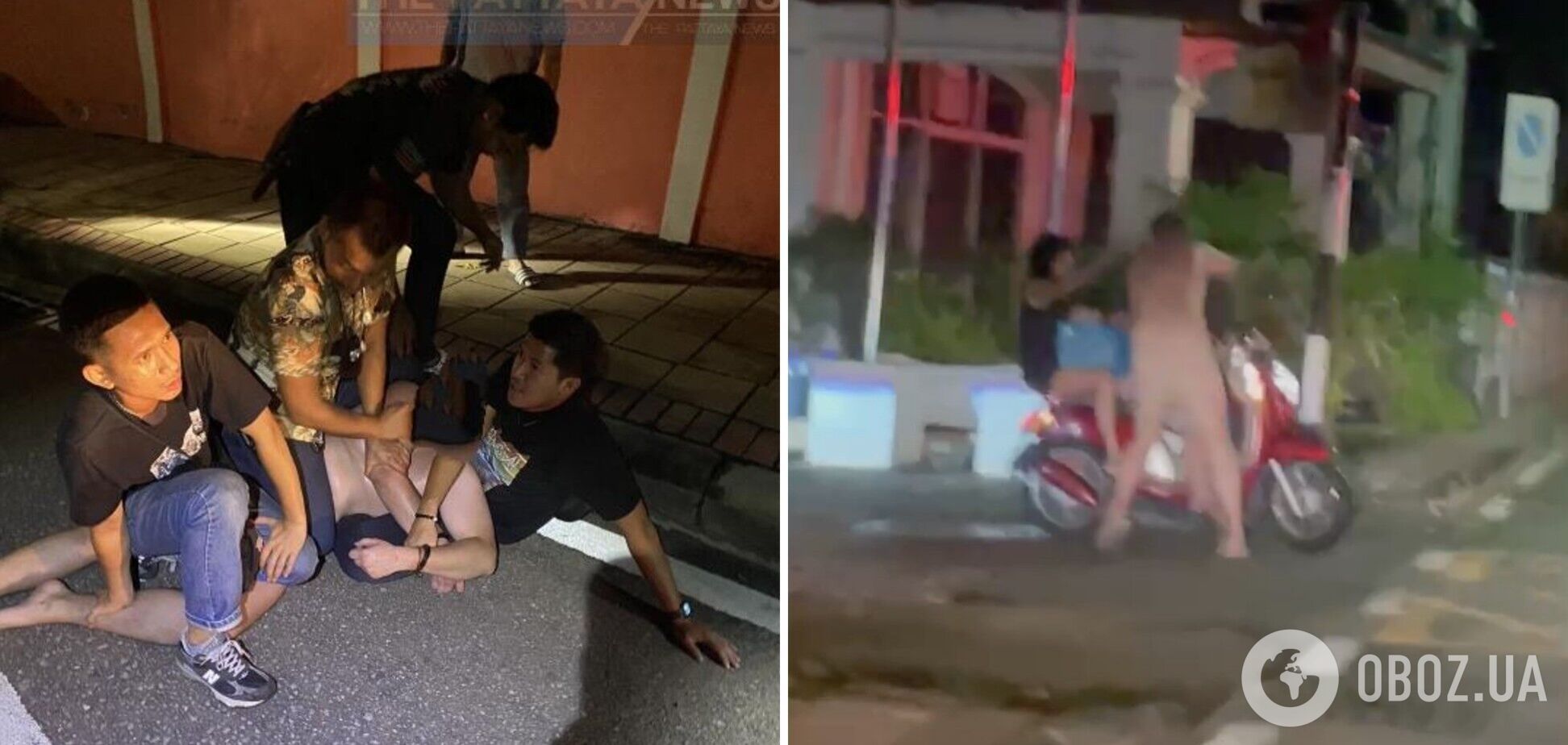 На популярном курорте Таиланда задержали голого российского туриста, который матерился и нападал на людей. Фото, видео