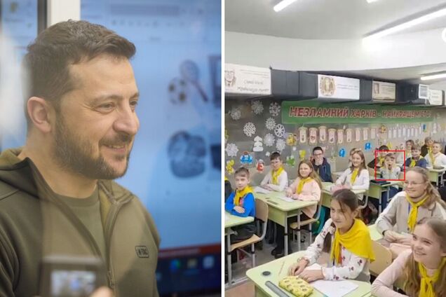 Хлопчик смішно відреагував, коли у клас зайшов Володимир Зеленський