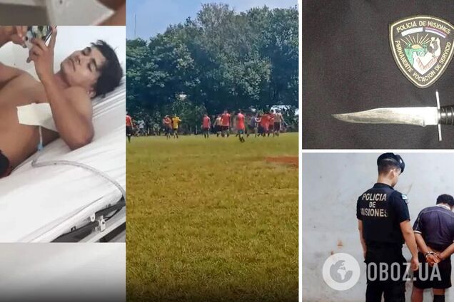 В Аргентине рефери вместо красной карточки ударил футболиста ножом в грудь. Видео