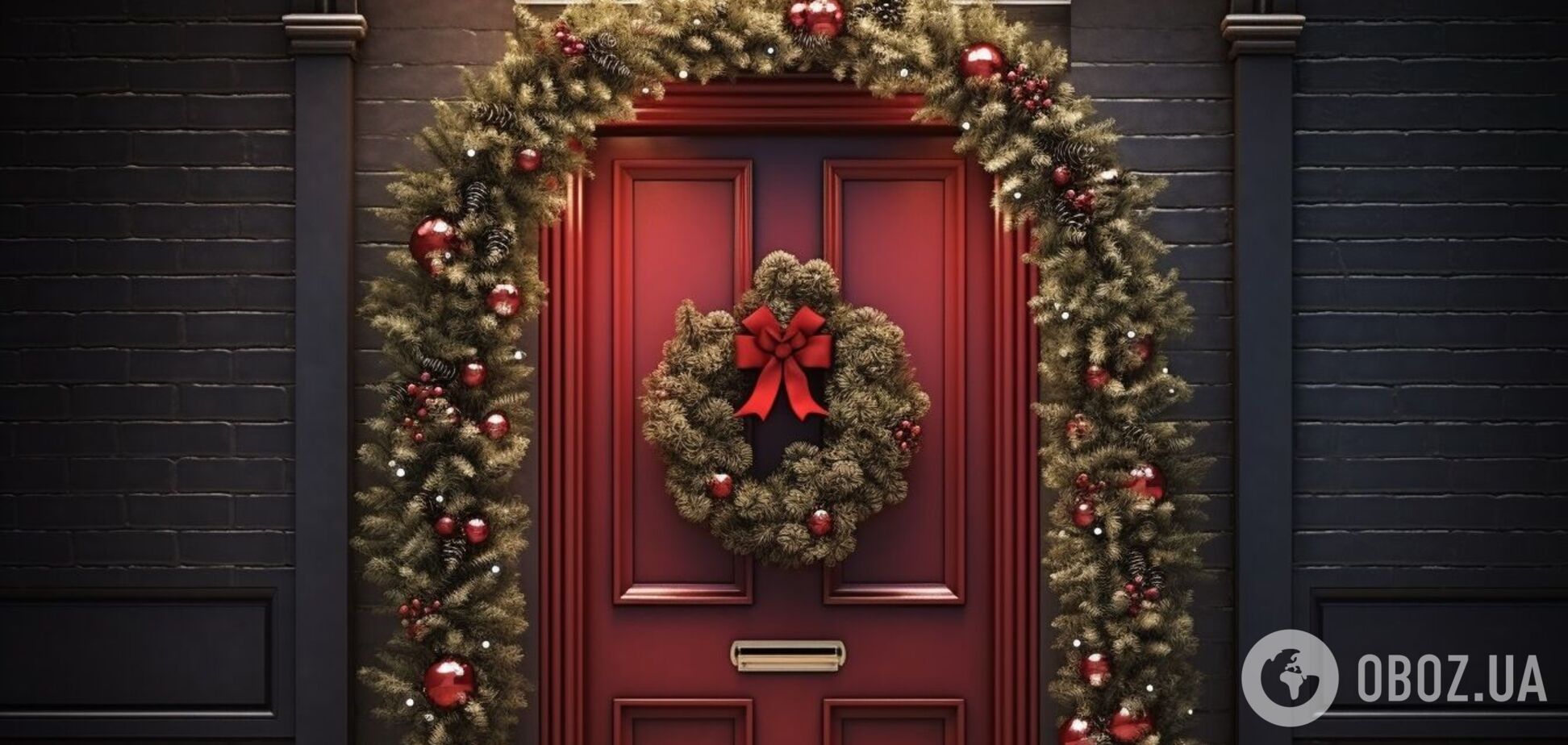Как украсить входную дверь к Новому году: идеи для квартиры и дома