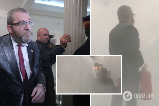 На засіданні польського Сейму проросійський депутат загасив з вогнегасника ханукальну менору. Відео