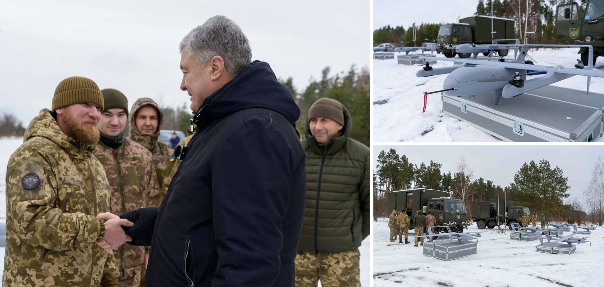 Прямо с границы – в армию: Порошенко привез подарки в подразделения Сухопутных войск